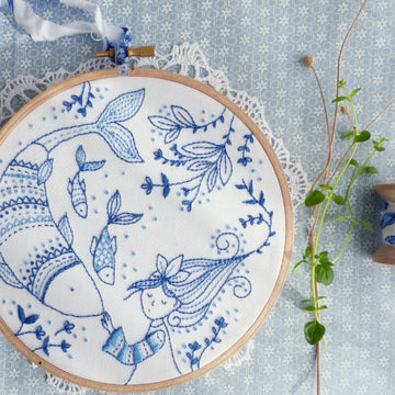 Tamar Ocean Princess Printed Embroidery Kit - 6in