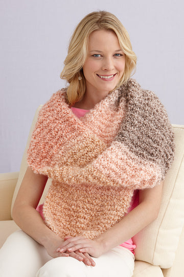 Plush Stripes Shawl in Lion Brand Homespun Thick & Quick - L30000