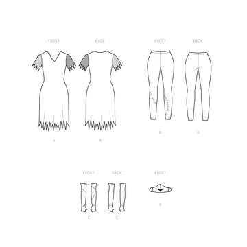 Simplicity Misses' Knit Costume and Face Mask S9344 - Sewing Pattern