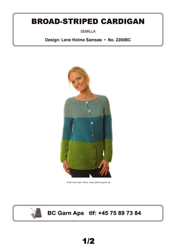 Broad-Striped Cardigan in BC Garn Semilla - 2200BC - Downloadable PDF
