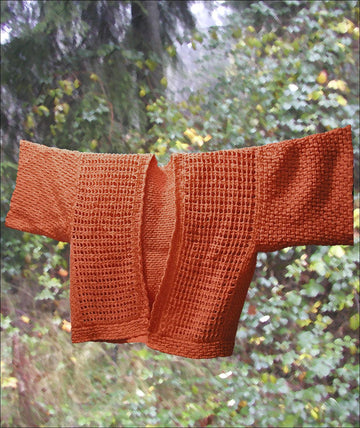 Basketweave Boxed Cardigan in Tunisian (Afghan) Crochet