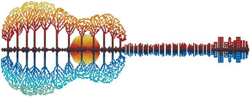 Colourful Guitar Landscape - #13877