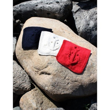 Anchors Away Dishcloth in Lilly Sugar n'Cream Solids