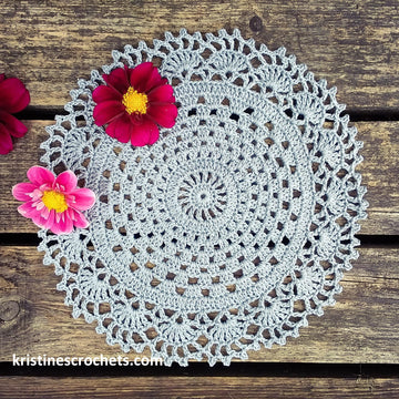 Silver Frost Doily Placemat Written Pattern