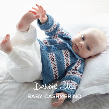 Diamond Fairisle Cardigan - Knitting Pattern for Babies in Debbie Bliss Baby Cashmerino