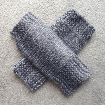 Charcoal Marble Wrist Warmers