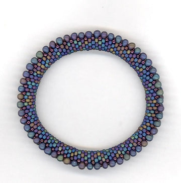 Double Drops Bead Crochet Bangle