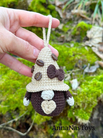 Coffee gnome keychain