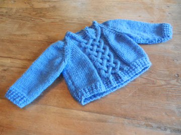 Baby Aran Style Celtic Plait Jumper