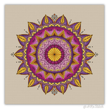 Mandala "Blueberry Pie" Cross Stitch PDF Pattern