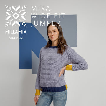 " Mira Wide Fit Jumper " - Jumper Knitting Pattern For Women in MillaMia Naturally Soft Merino by MillaMia
