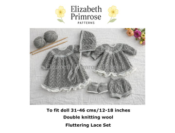 Fluttering Lace Dolls Set Knitting Pattern P86 – Elizabeth Primrose Patterns