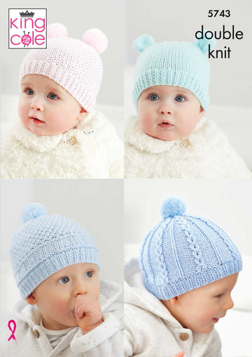 Hats and Mitts Knitted in King Cole Comfort DK - 5743 - Downloadable PDF