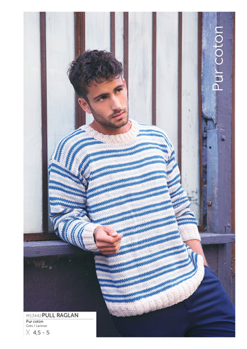 Round Neck Sweater in Bergere de France Pur Coton - M1342 - Downloadable PDF