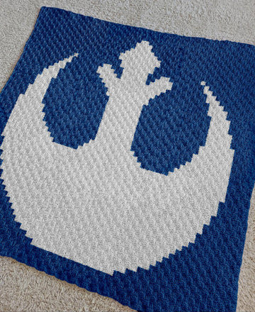 C2C Beginner-friendly Star Wars Rebel Alliance Blanket Crochet Pattern