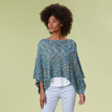 Ventura Poncho - Knitting Pattern for Women in Tahki Yarns Tandem by Tahki Yarns