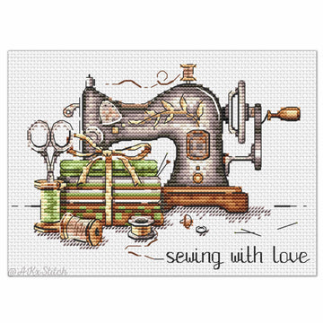 Sewing with Love "Green" Cross Stitch PDF Pattern