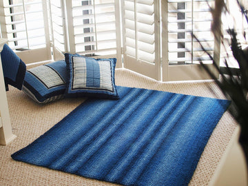 Ocean Currents Rug Knitting Pattern