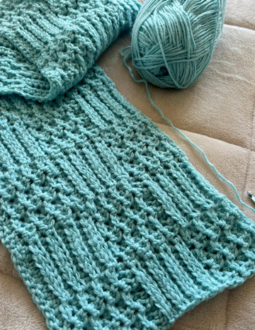 Basketweave Waffle Blanket