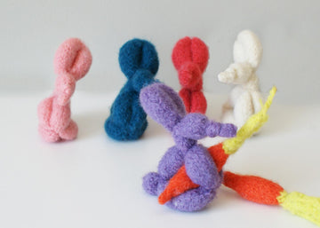 Felted Knit Balloon Bunny