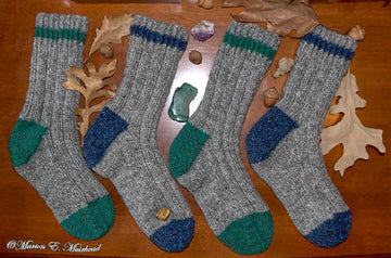 Striped Worsted Boot Socks