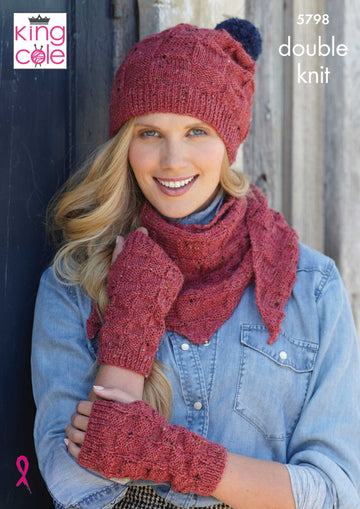 Accessories Knitted in King Cole Homespun DK - 5798 - Downloadable PDF