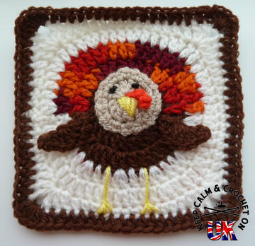 Thanksgiving / Xmas Turkey Afghan Square