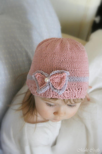 Zoe bow beanie