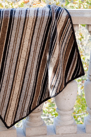 Diagonal Stripe Lapghan in Lion Brand Vanna's Choice - 90548AD