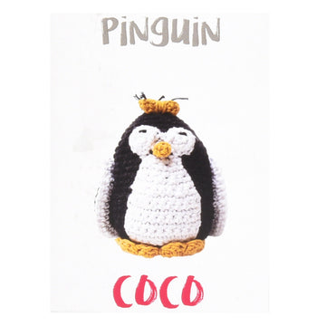 Hoooked DIY Crochet Kit Penguin Coco Eco Barbante