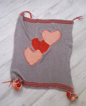 3 heart baby blanket