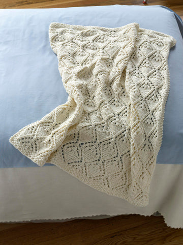 Cozy Luxe Baby Throw in Lion Brand Baby's First - 90428AD
