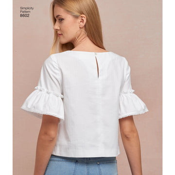 Simplicity 8602 Women's Tops in Two Lengths - Sewing Pattern