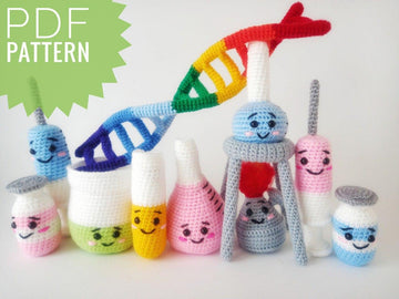 Crocheted medical laboratory.