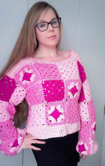 Crochet Granny Square Sweater Pattern