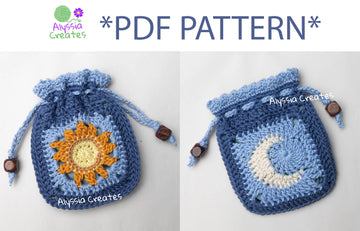Sun and Moon Drawstring Pouch