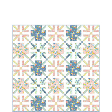 LoveCrafts Criss Cross Spring Garden Quilt - Downloadable PDF
