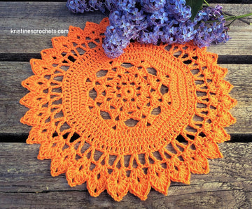 Tangerine Brilliance Doily Written Pattern