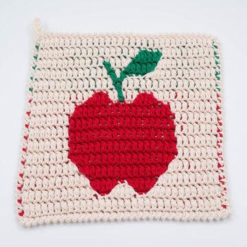Apple Mosaic Crochet Dishcloth