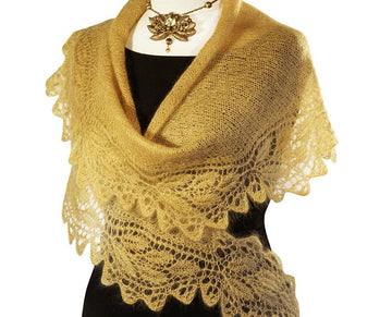 PEARL Frappé - Artful rose lace stole