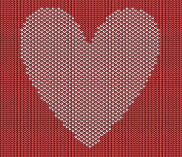 Heart Motif Chart for Machine and Hand Knitting