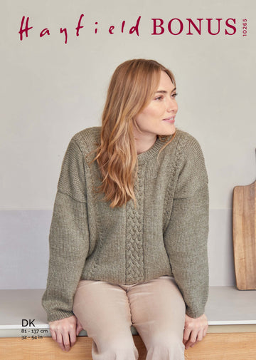 Womens Sweater in Hayfield Bonus DK - 10265 - Downloadable PDF