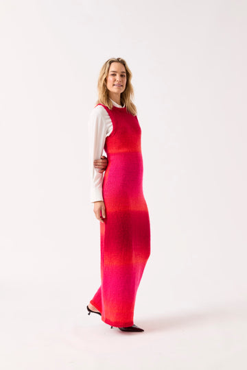 Sleek Sleeveless Maxi Dress in Sirdar Jewelspun Ombre - Downloadable PDF