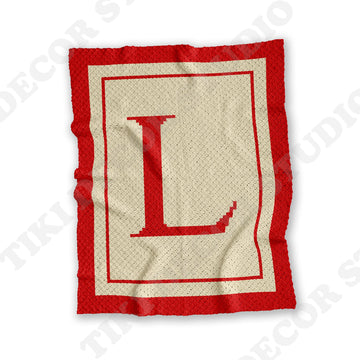 Letter L Blanket C2C CROCHET PATTERN | Alphabet Throw