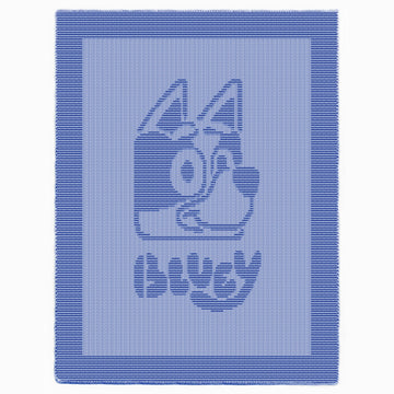 Bluey Puppy blanket Knitting Pattern, Knit-Purl only