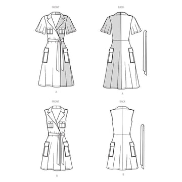 Know Me Misses' and Women's Wrap Dress With Belt by Keechii B Style ME2020 - Sewing Pattern