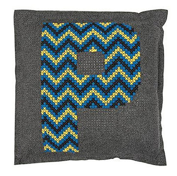 Rico Alphabet Cushion Cross Stitch Kit - Anthracite