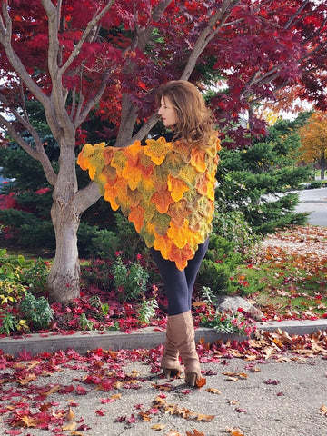 Maple Leaf Crochet Shawl