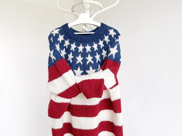 US Flag Icelandic Lopapeysa Sweater
