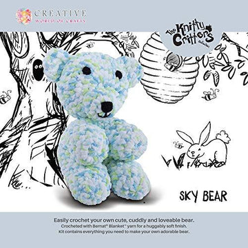 Creative World Of Crafts Knitty Critters - Sky the Teddy Bear Crochet Kit